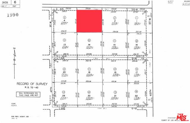 W Avenue G8 + 47Th St. W, Lancaster, California 93656