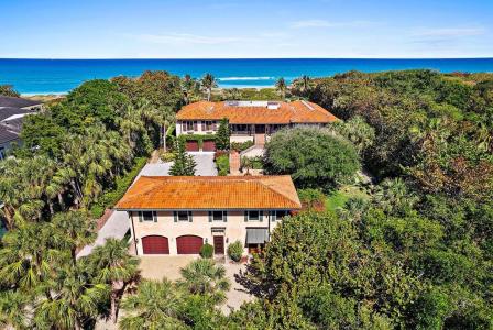 527 S Beach Road, 134 Feet of Ocean Frontage, Hobe Sound, Florida 33455