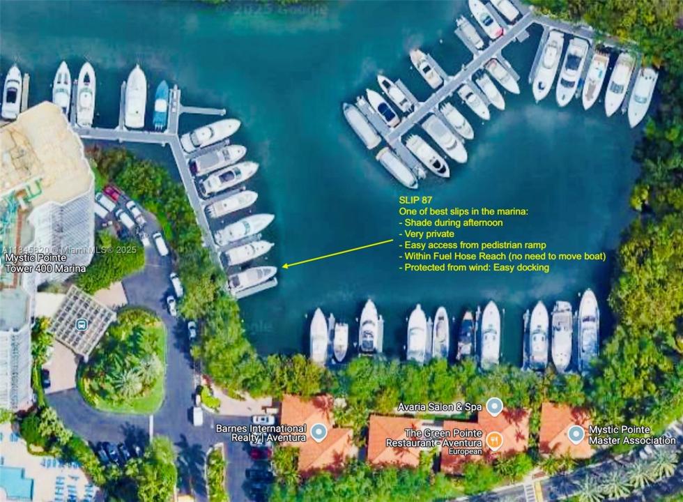 3575 Mystic Pointe Dr, Slip 87, Aventura, Florida 33180, USA