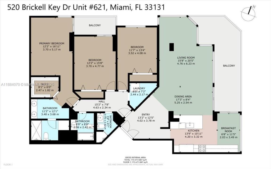 520 Brickell Key Dr A621, Miami, 플로리다 33131, 미국