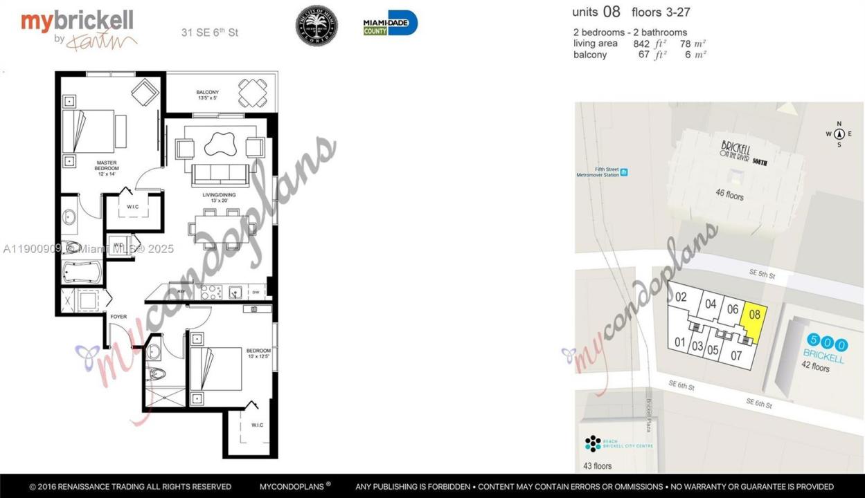 31 SE 6th St 2508, Miami, Флорида 33131, Соединенные Штаты