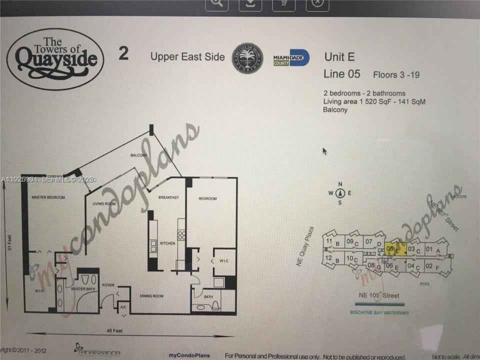 2000 Towerside Ter 1905, Miami, 佛罗里达州 33138, 美国