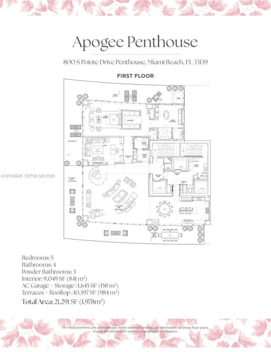 800 S Pointe Dr Penthouse 2204, Miami Beach, Florida 33139, USA