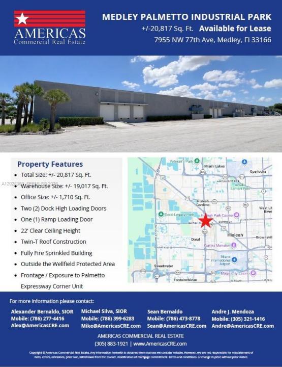 7955 nw NW 77th Ave, Medley, Florida 33166, Stati Uniti