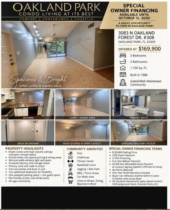 3083 N Oakland Forest Drive 308, Oakland Park, Floride 33309, États-Unis