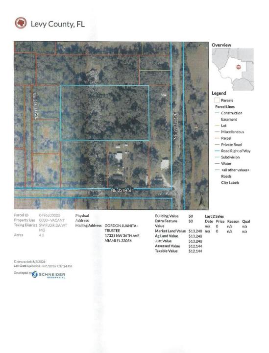 Xxx NE 35 Street, Williston, Floride 32696, États-Unis