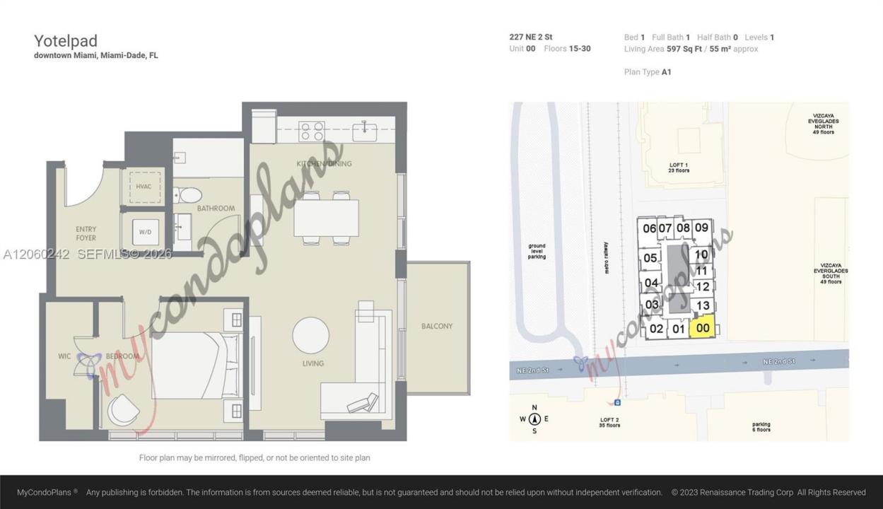 227 NE 2nd St 2000, Miami, Floride 33132, États-Unis
