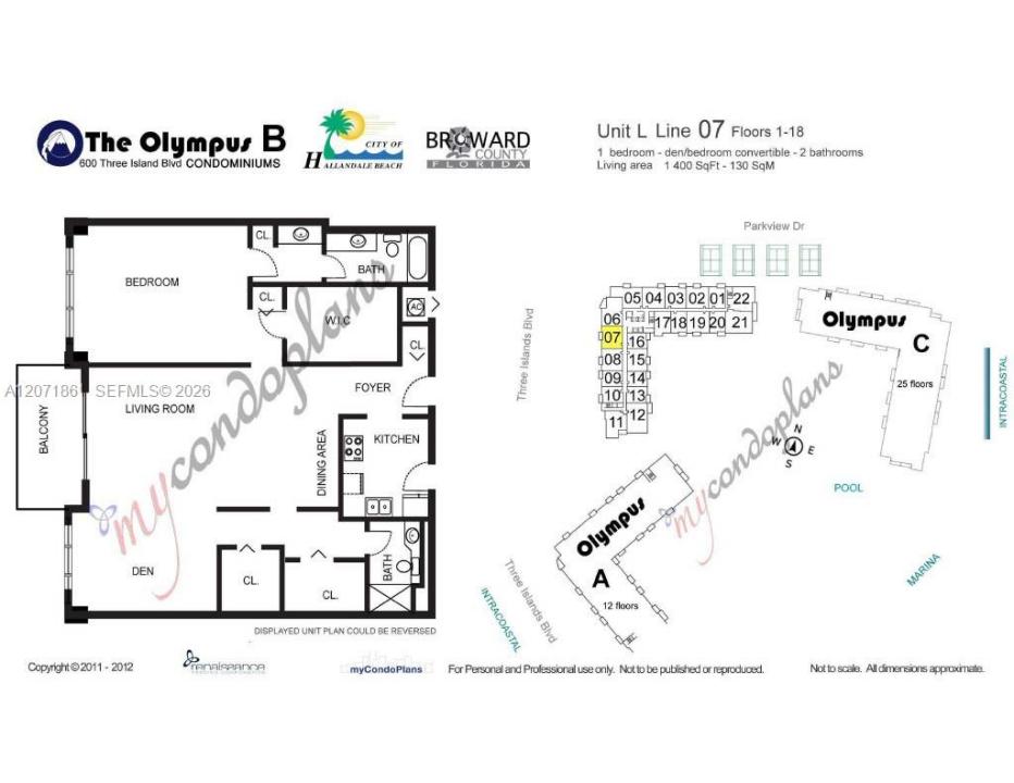 600 Three Islands Blvd 1107, Hallandale Beach, Floride 33009, États-Unis