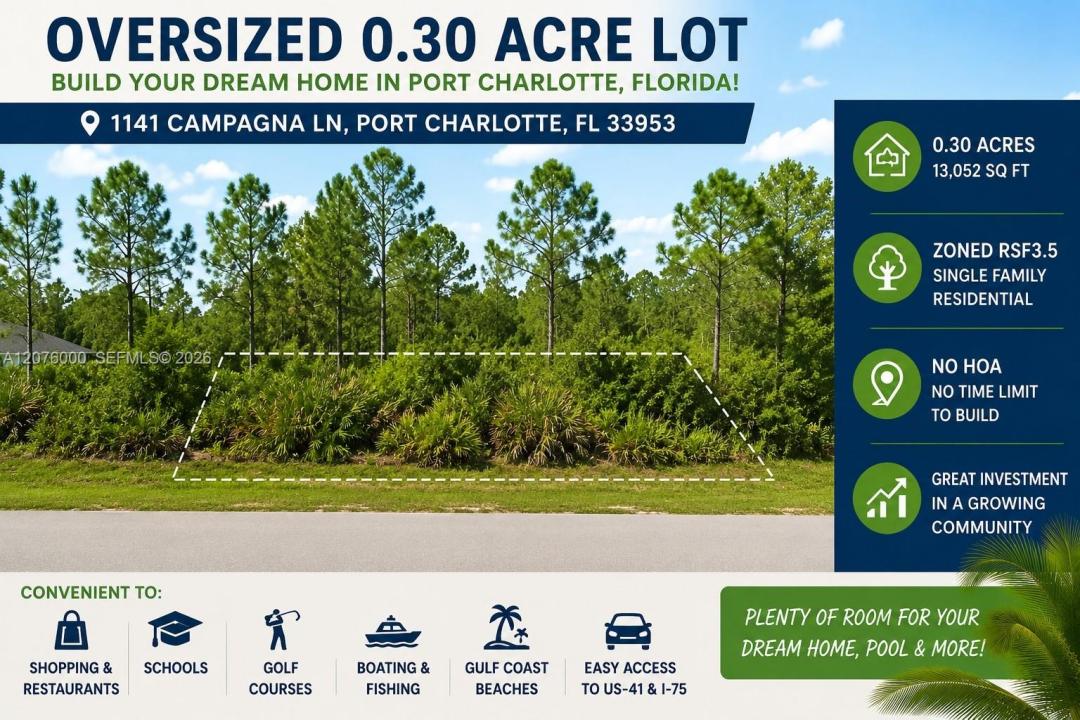 1141 CAMPAGNA LN, Port Charlotte, Floride 33953, États-Unis
