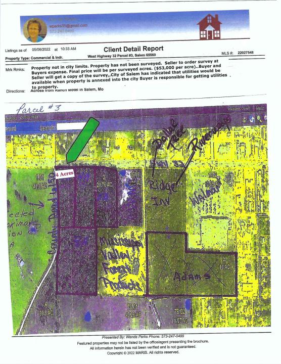 West Hwy 32 Parcel #3, Salem, מיזורי 65560, ארצות הברית של אמריקה 