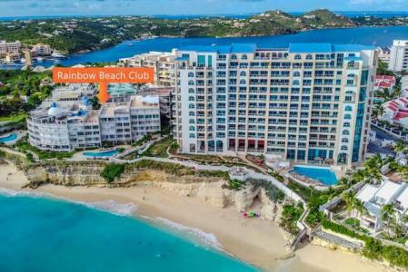 Rainbow Beach Club 2 Bedroom Oceanfront Apartment For Rent, Cupecoy, Sint Maarten