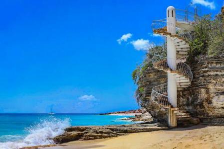 Rainbow Beach Club 2 Bedroom Oceanfront Apartment For Rent, Cupecoy, Sint Maarten