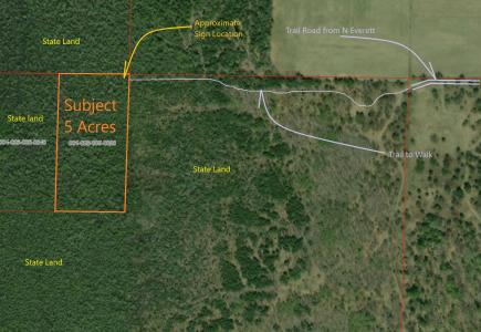 5 Acres N Everett, Roscommon, Мичиган 48653, Соединенные Штаты