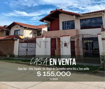 CASA EN VENTA  URB. ESPAÑA, AV. MIGUEL DE CERVANTES ENTRE 6to Y 7mo  ANILLO S/N, Sur, Santa Cruz 0000, Bolivia
