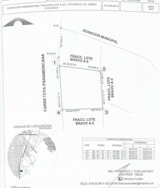 carretera panamericana lote a,, Juárez, Chihuahua 32320, Messico