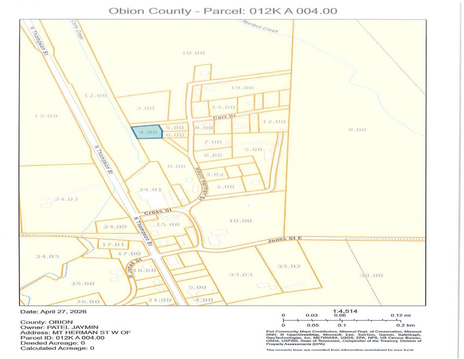 0 Mt Herman St, Union City, Tennessee 38261, États-Unis