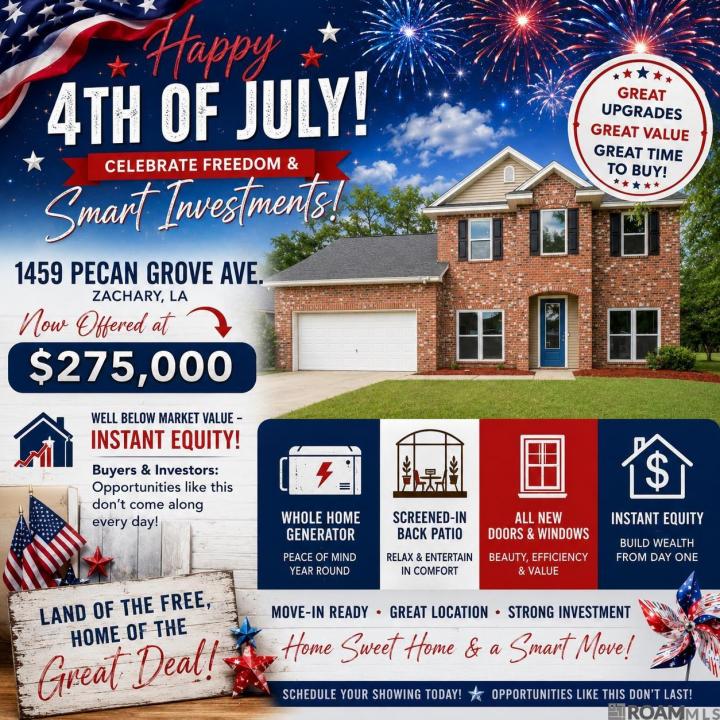 1459 Pecan Grove Ave, Zachary, Louisiane 70791, États-Unis