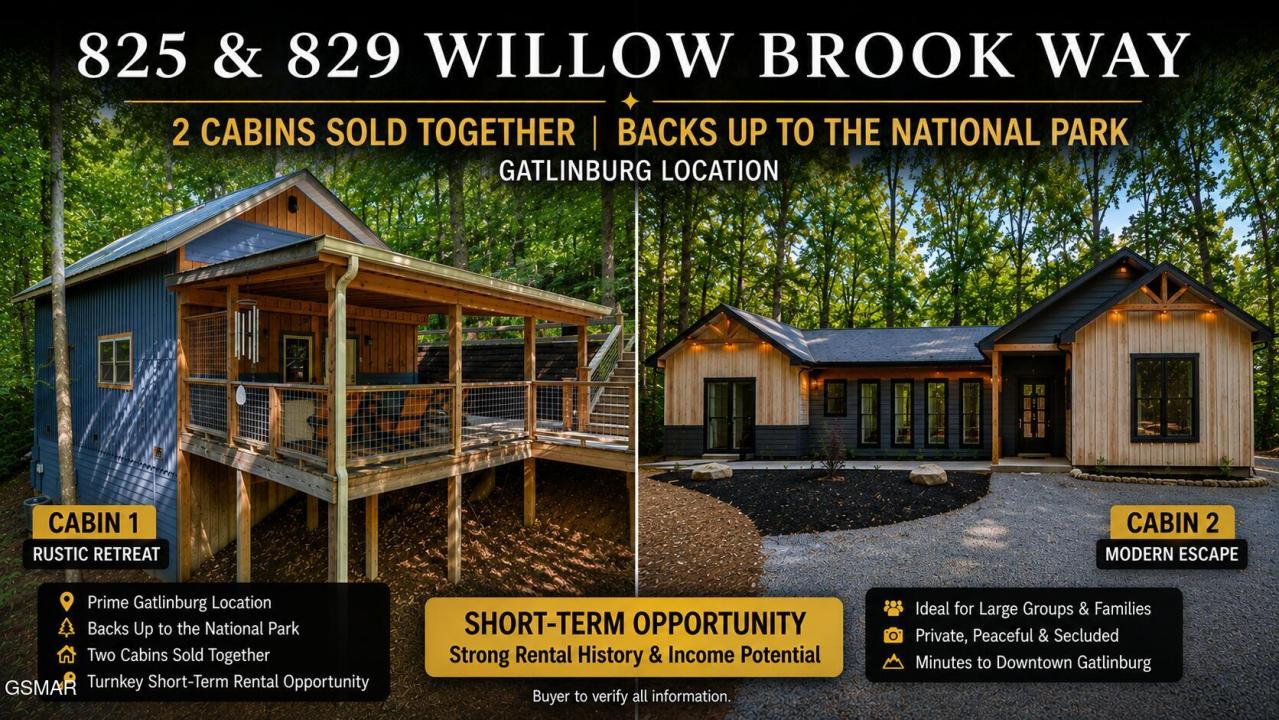 825 & 829 Willow Brook Way, Gatlinburg, Tennessee 37738, Stati Uniti